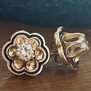 Vintage 14k Natural Diamond Earrings